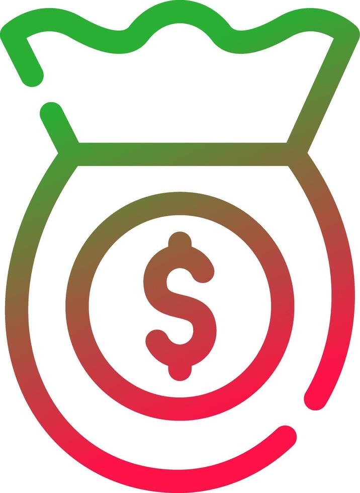 Money Bag Creative Icon Design vector