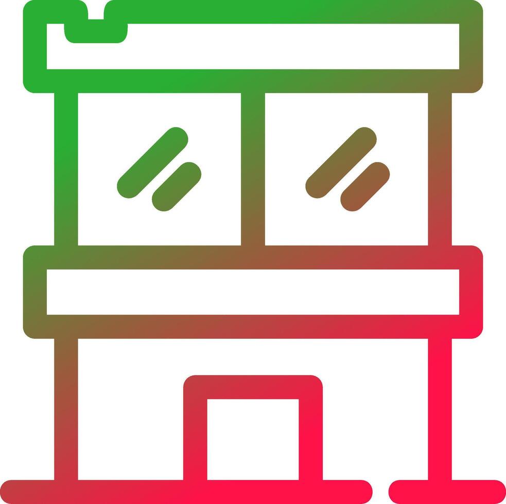 Line Red and Green Gradient vector