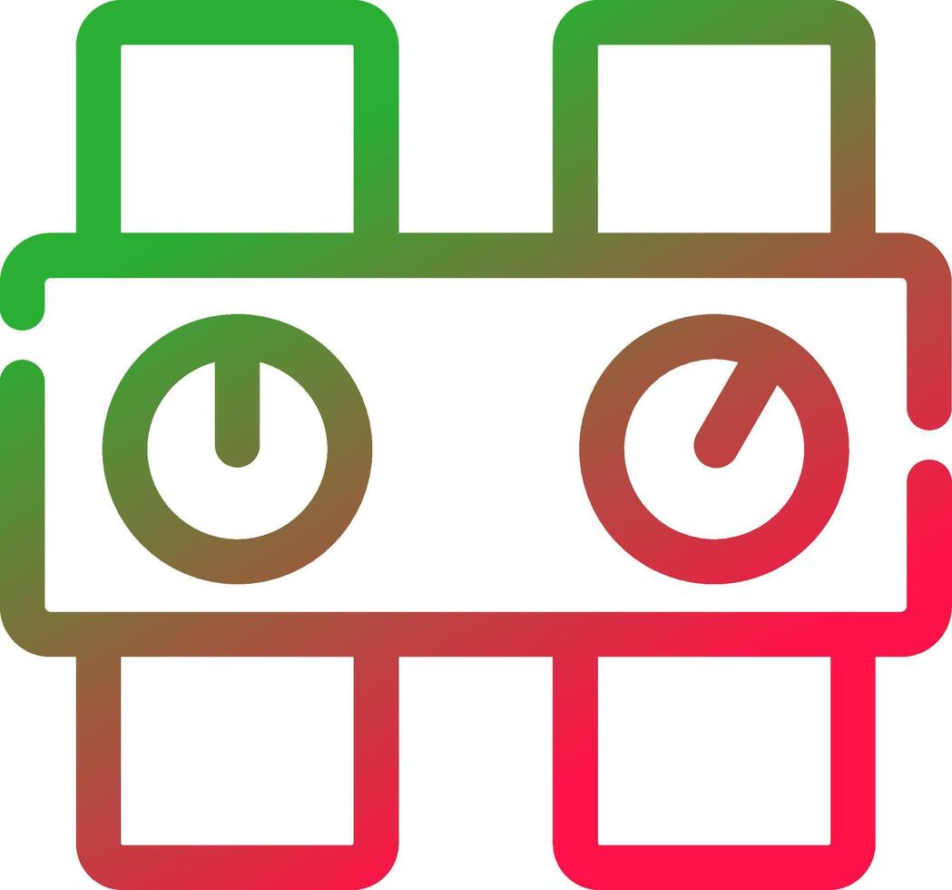 Line Red and Green Gradient vector