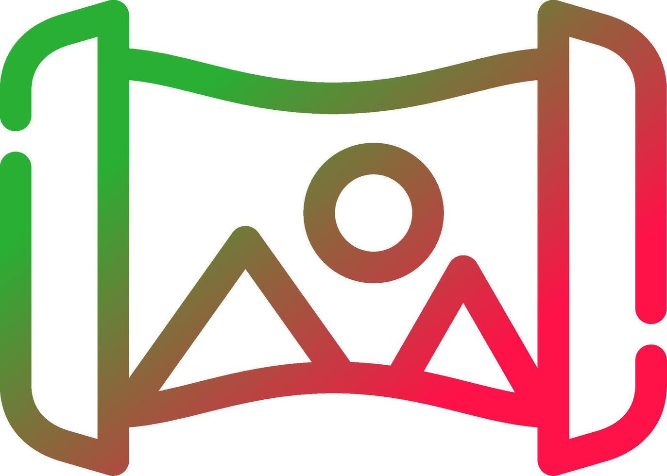 Line Red and Green Gradient vector