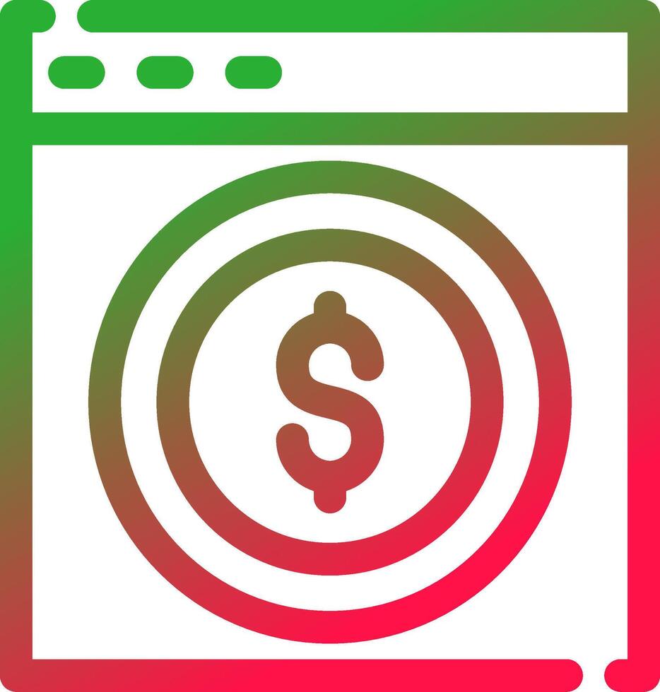 Line Red and Green Gradient vector