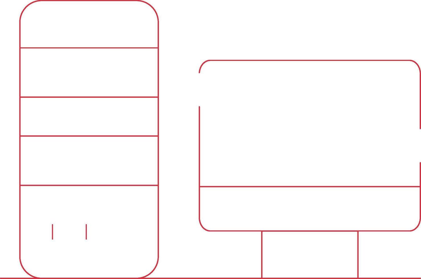 Line Red and Green Gradient vector