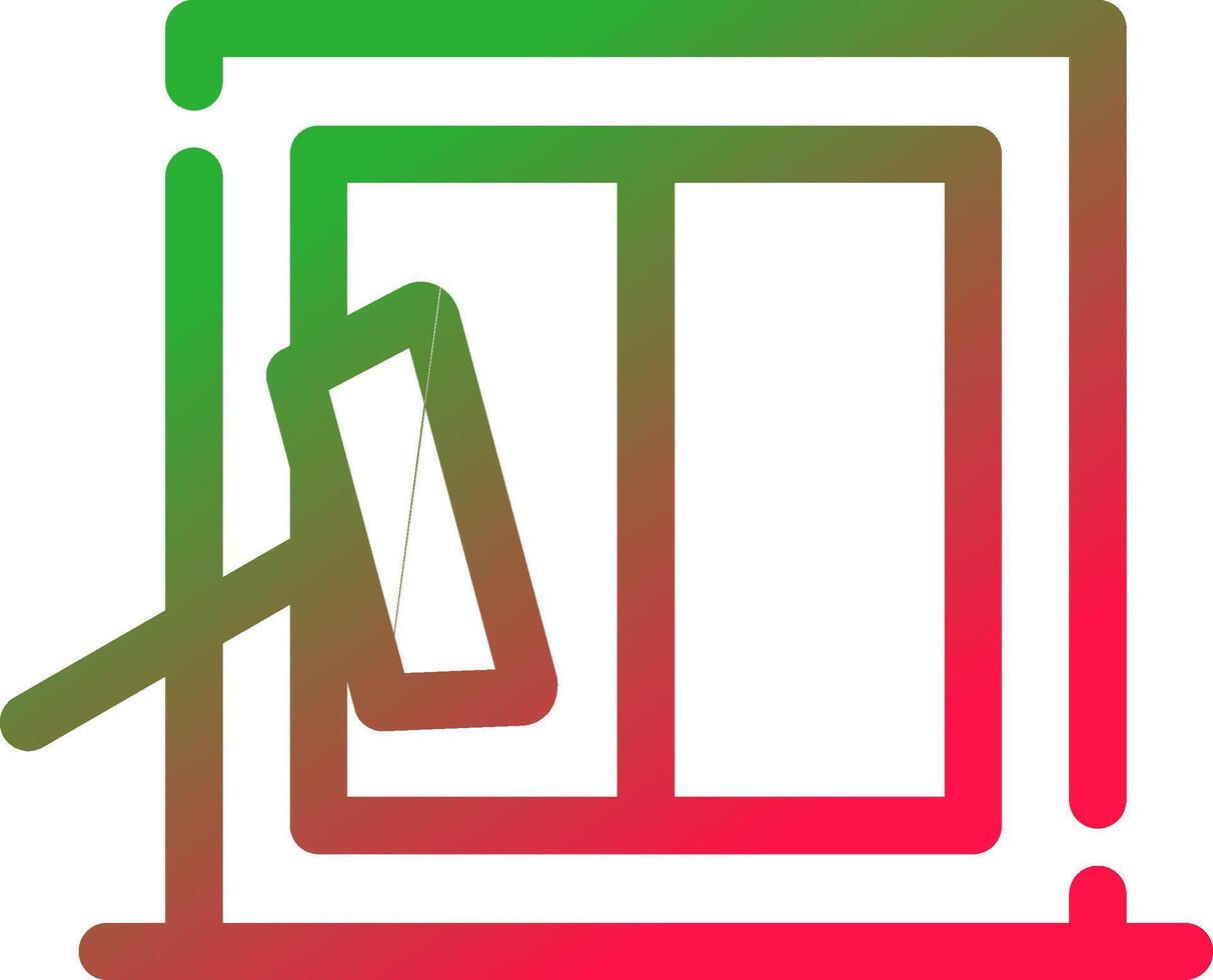 Line Red and Green Gradient vector