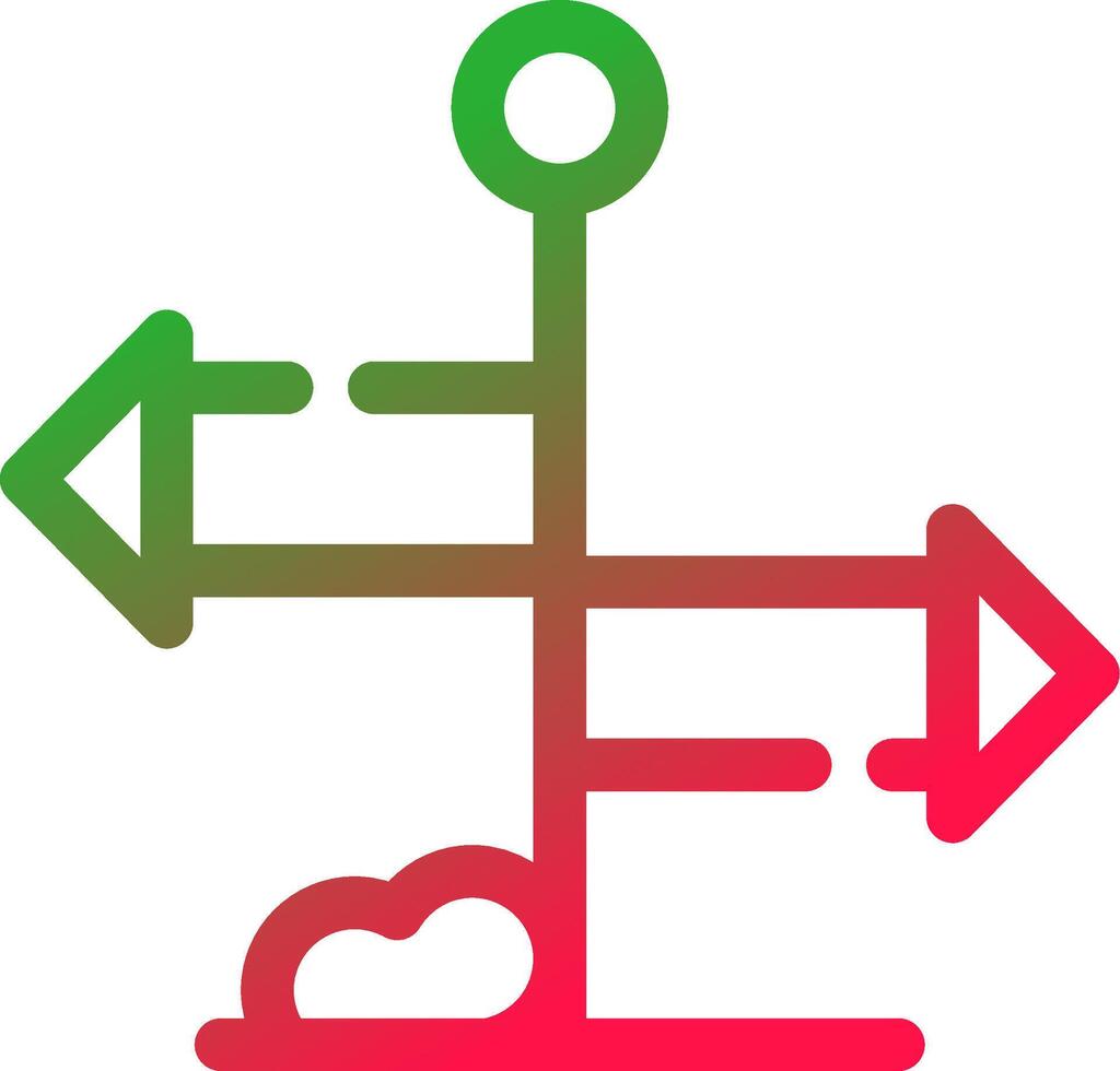 Line Red and Green Gradient vector
