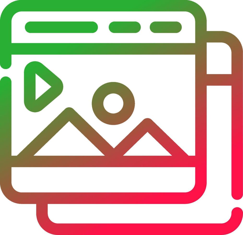 Line Red and Green Gradient vector