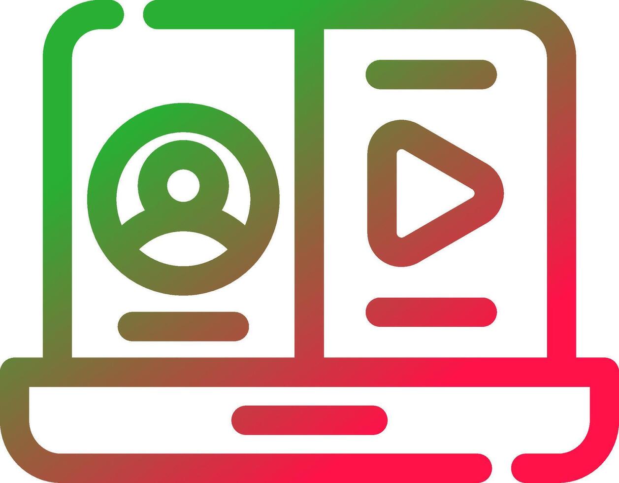 Line Red and Green Gradient vector