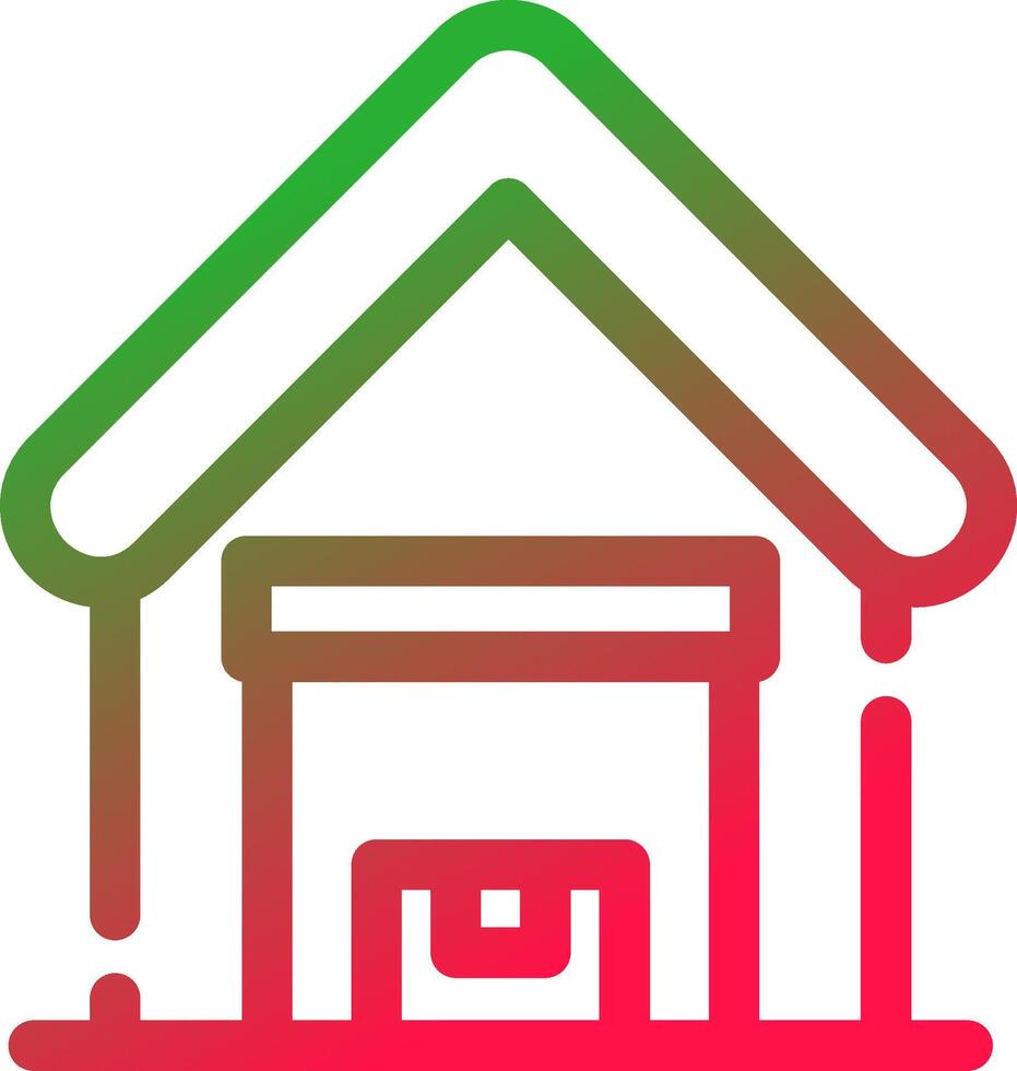 Line Red and Green Gradient vector