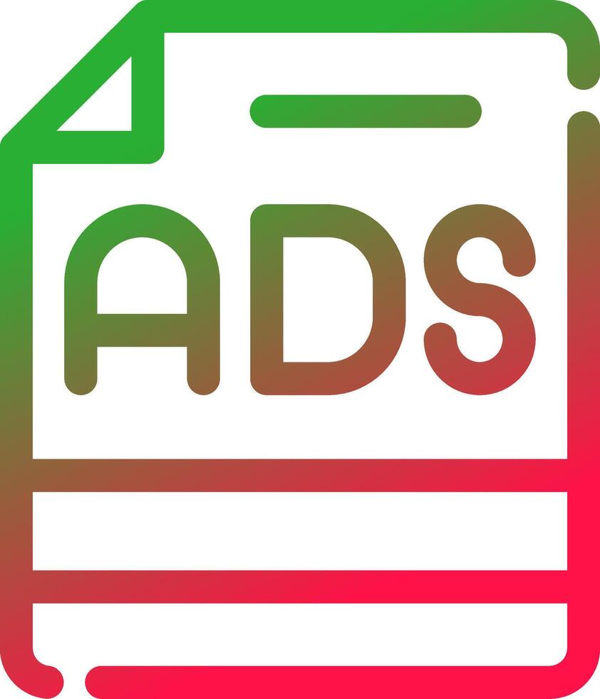 Line Red and Green Gradient vector