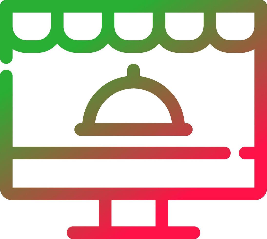 Line Red and Green Gradient vector