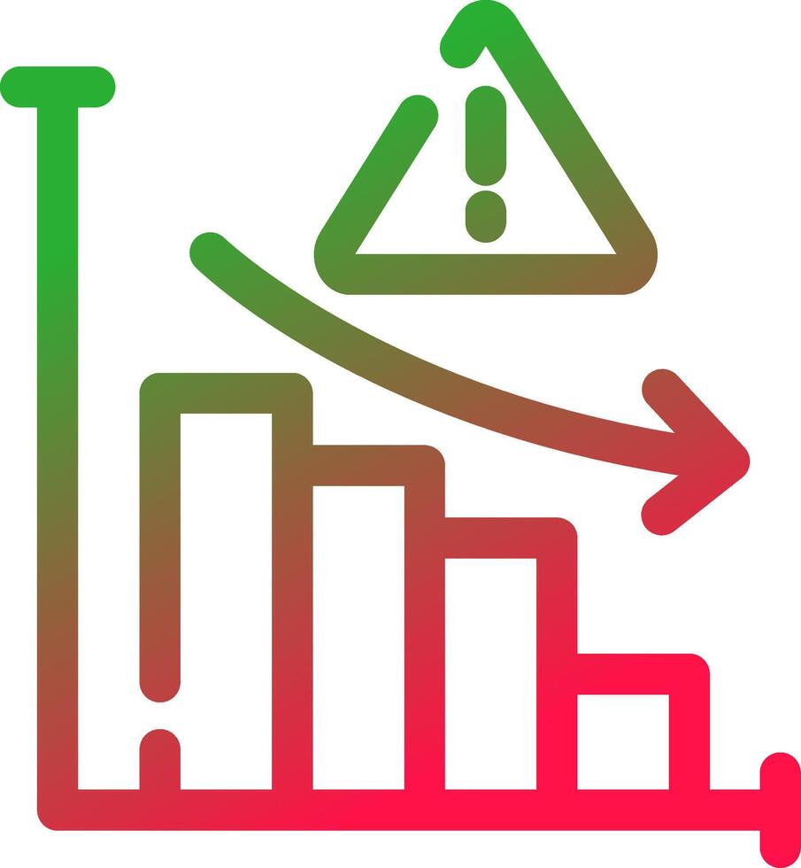 Line Red and Green Gradient vector