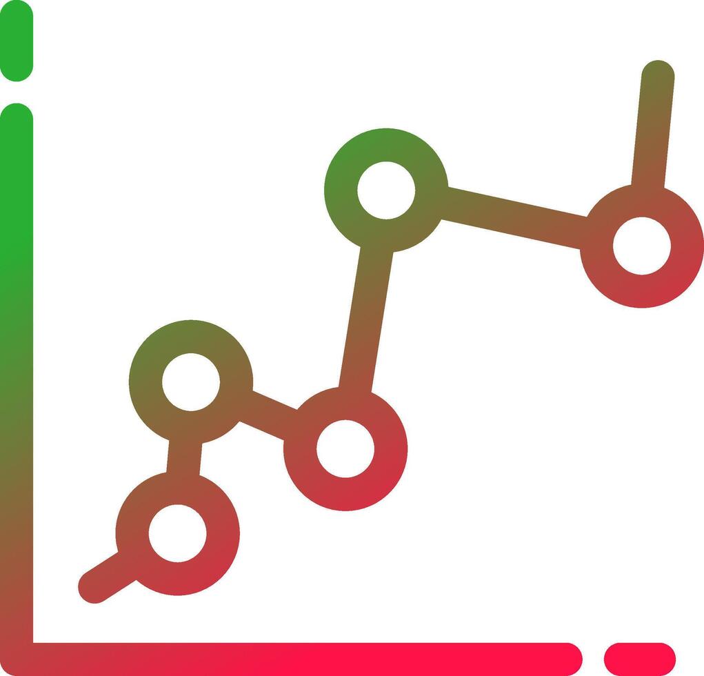Line Red and Green Gradient vector
