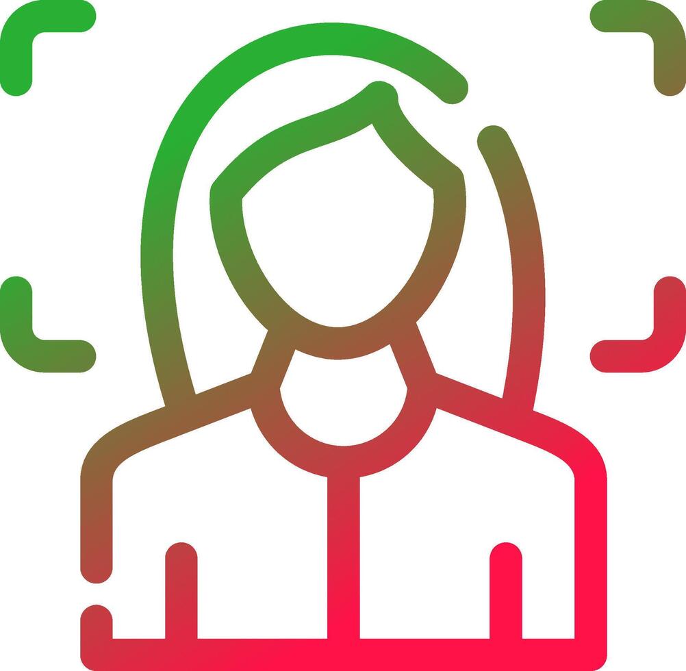 Facial Recognition Creative Icon Design vector