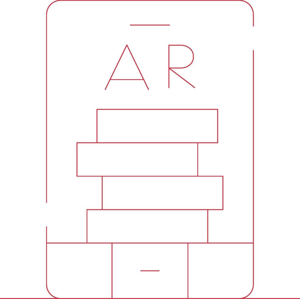 Ar Tumbling Blocks Creative Icon Design vector