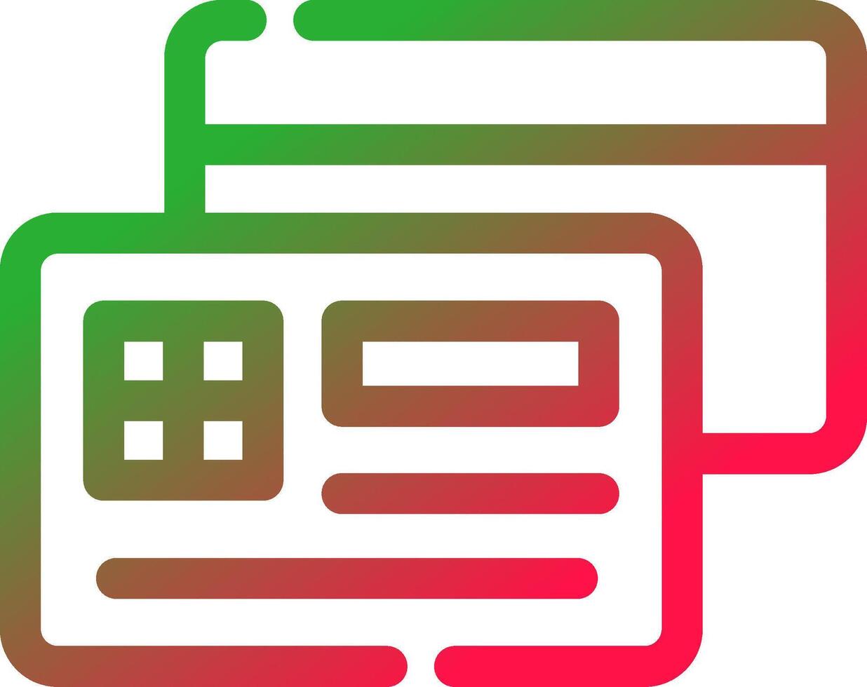 Line Red and Green Gradient vector