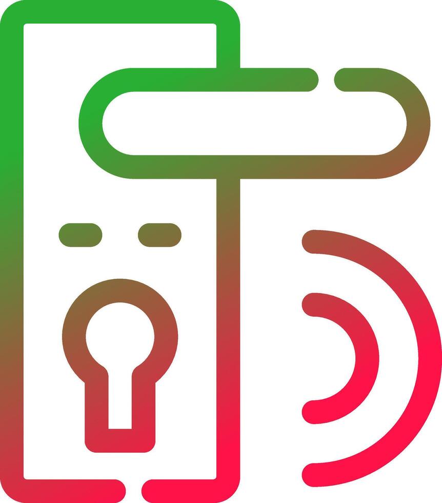 diseño de icono creativo de cerradura de puerta vector