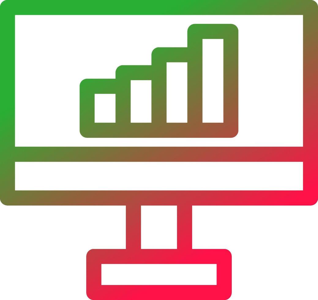 Line Red and Green Gradient vector