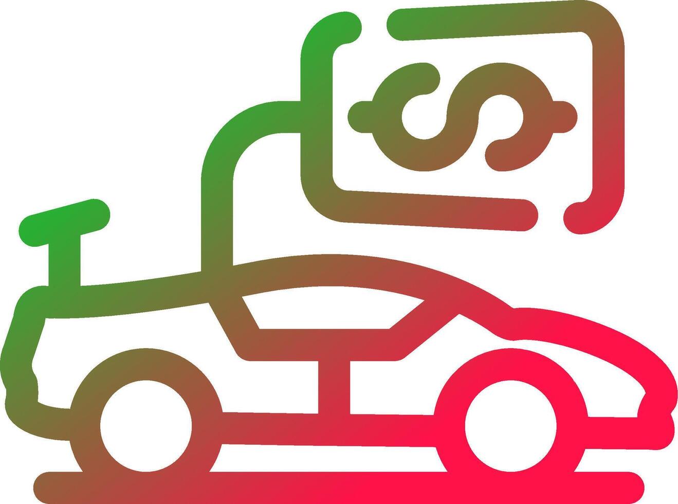 Line Red and Green Gradient vector