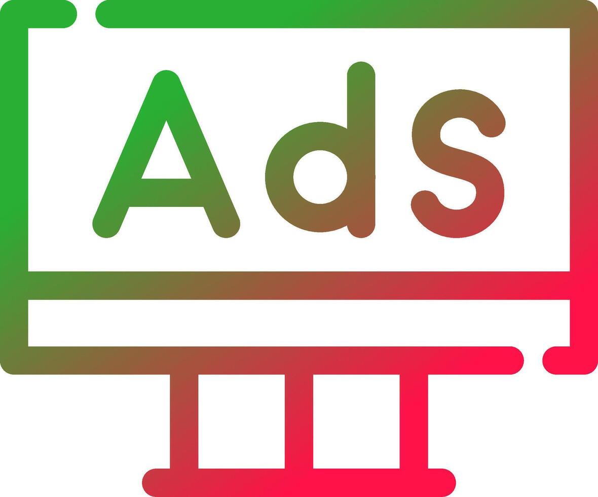 Line Red and Green Gradient vector