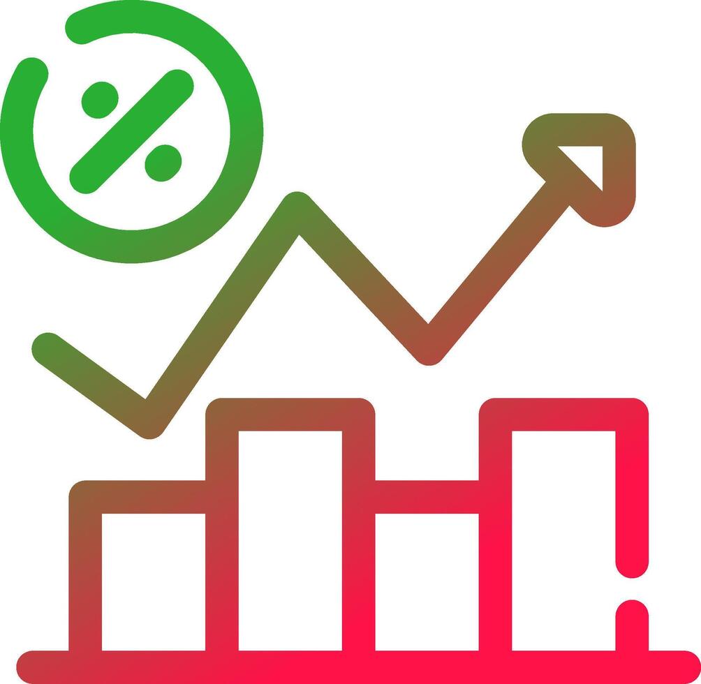 Line Red and Green Gradient vector