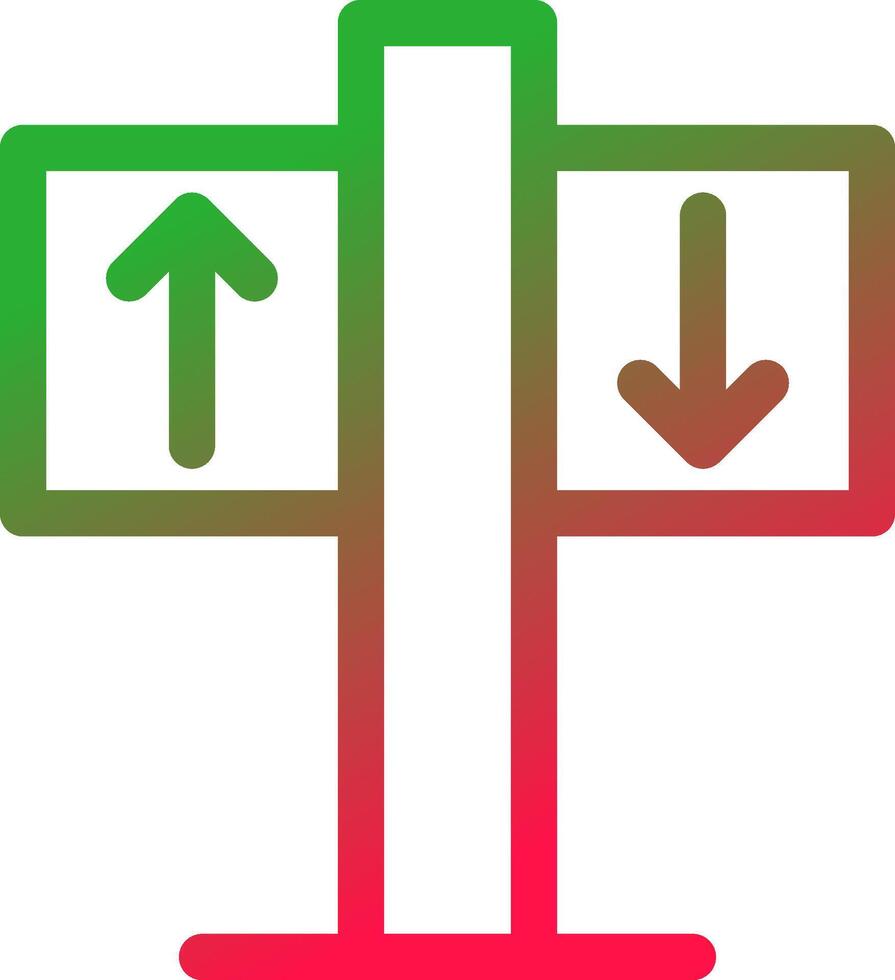 Line Red and Green Gradient vector