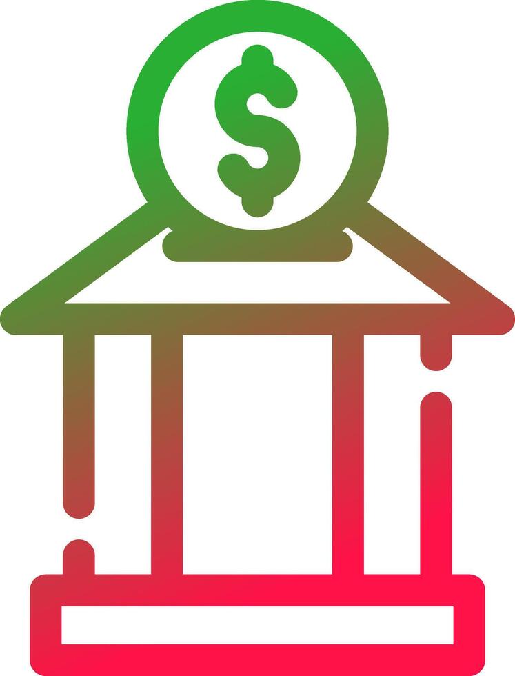 Line Red and Green Gradient vector