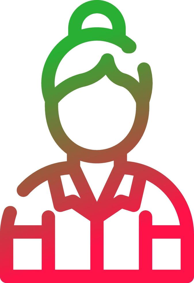 Female Teacher Creative Icon Design vector