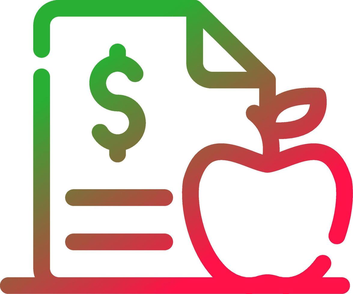 Line Red and Green Gradient vector