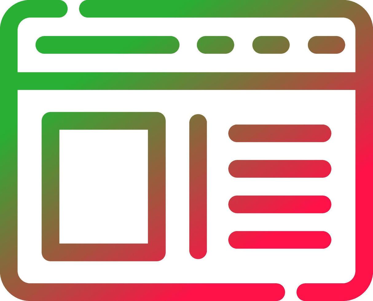 Line Red and Green Gradient vector