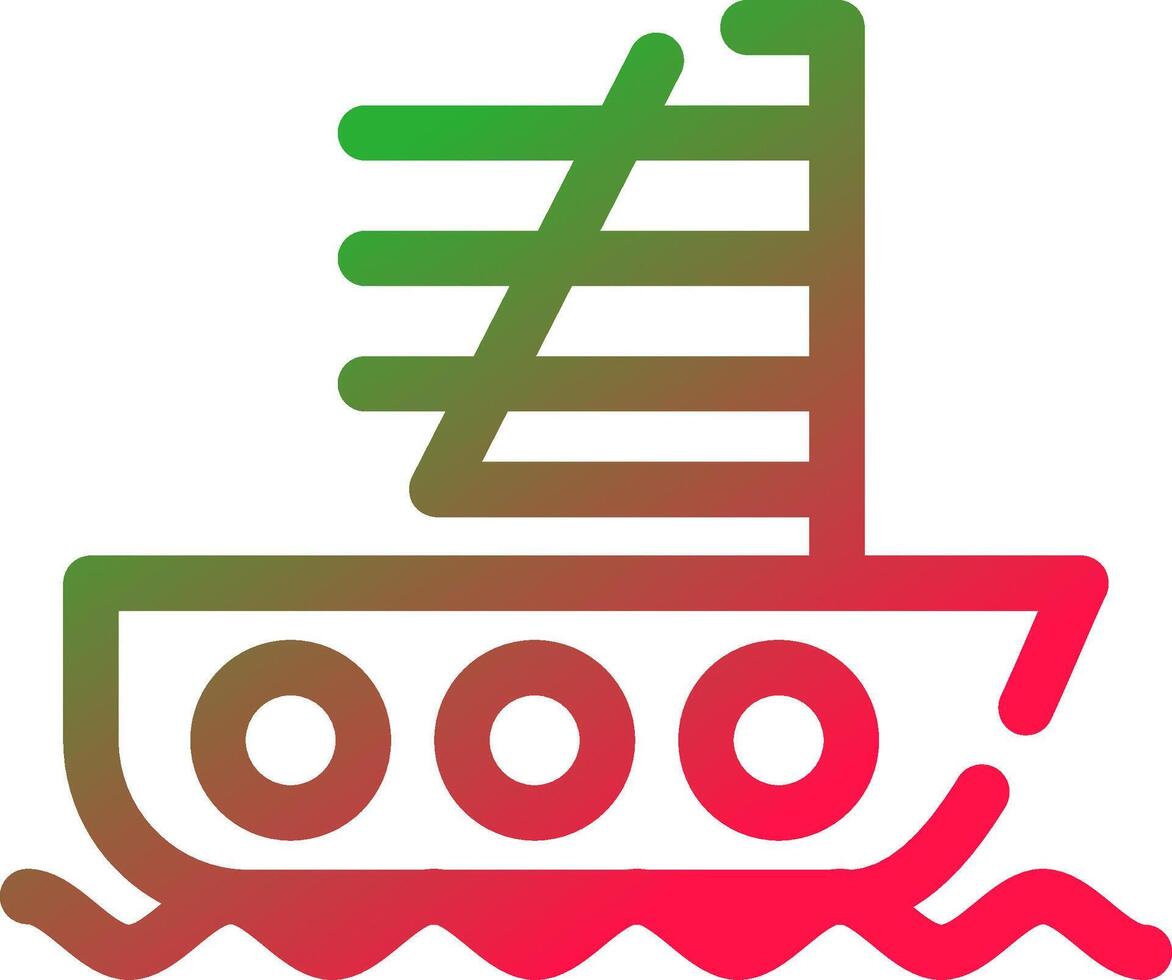 Line Red and Green Gradient vector