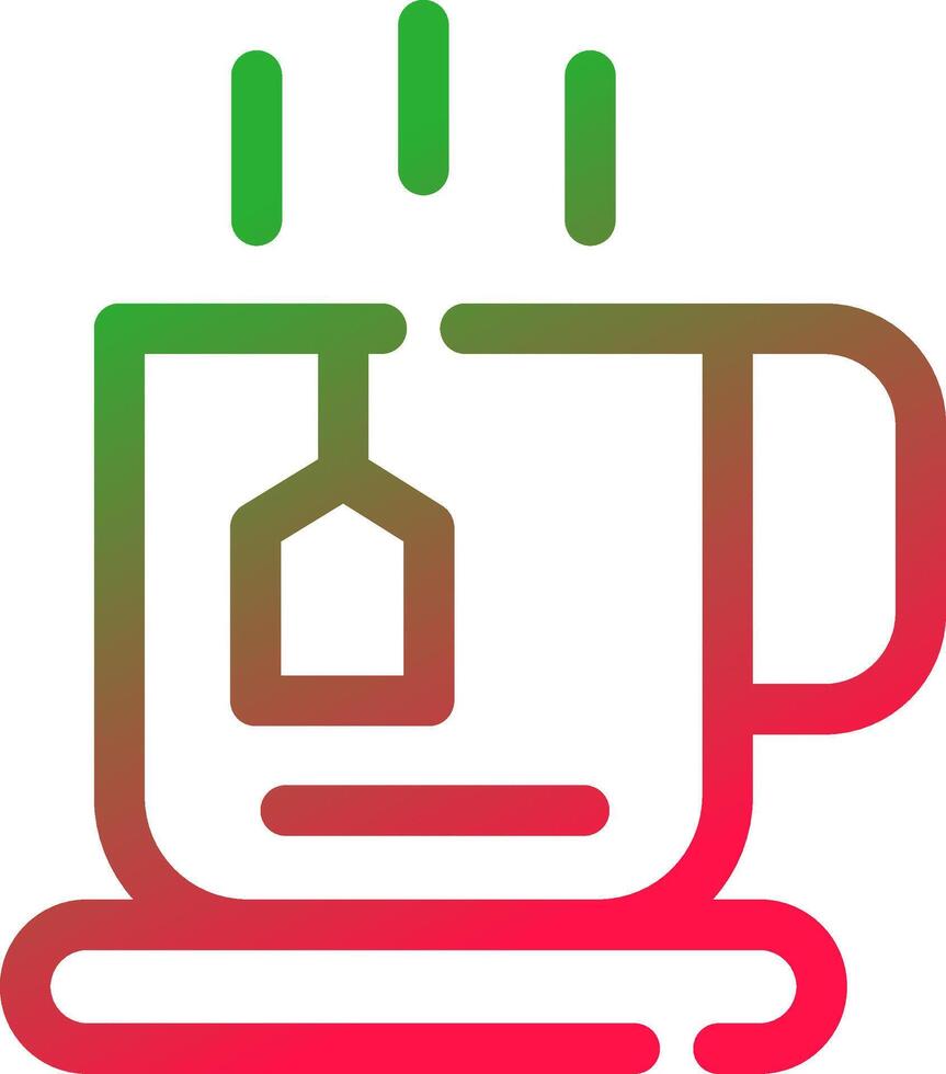 Line Red and Green Gradient vector