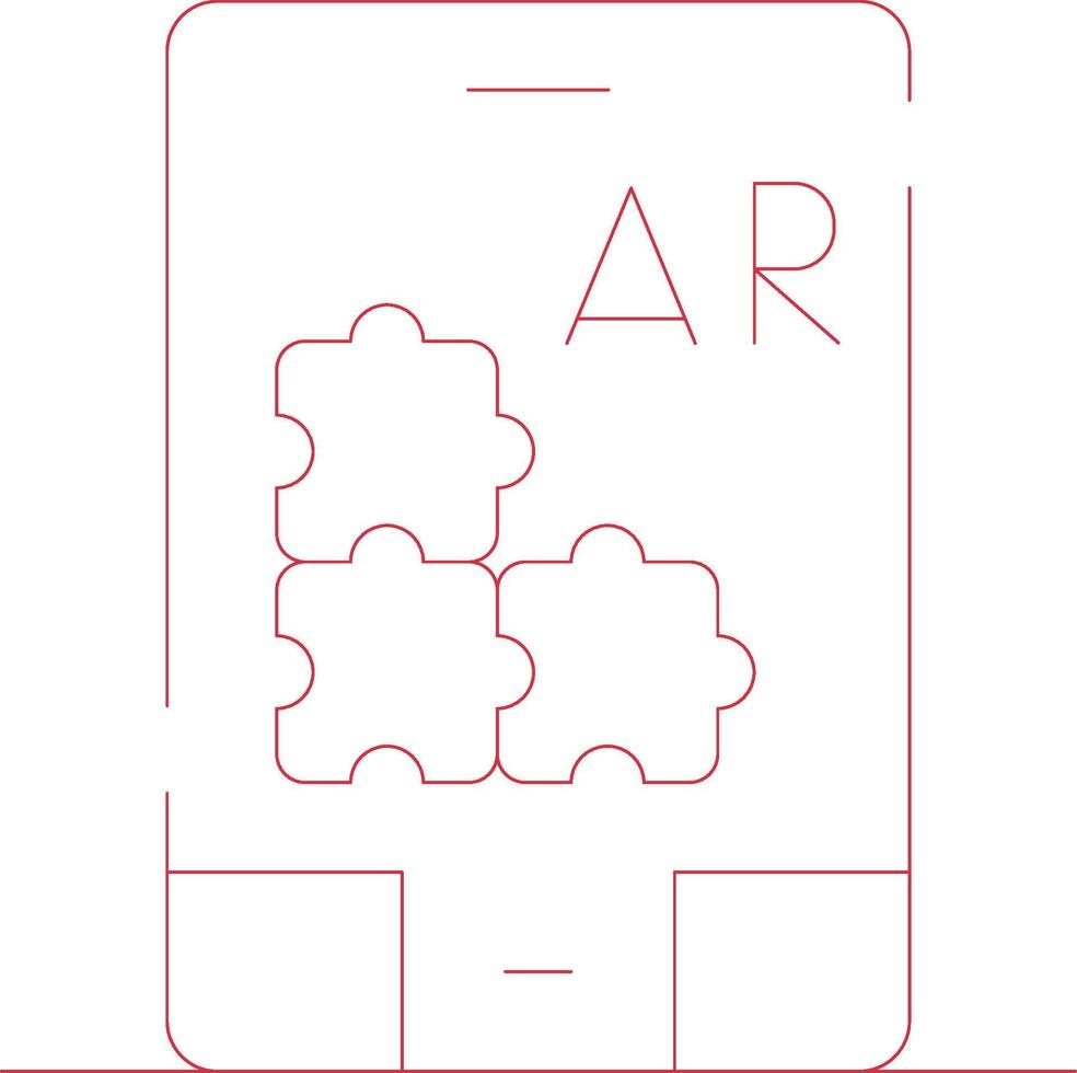 Ar Puzzle Creative Icon Design vector