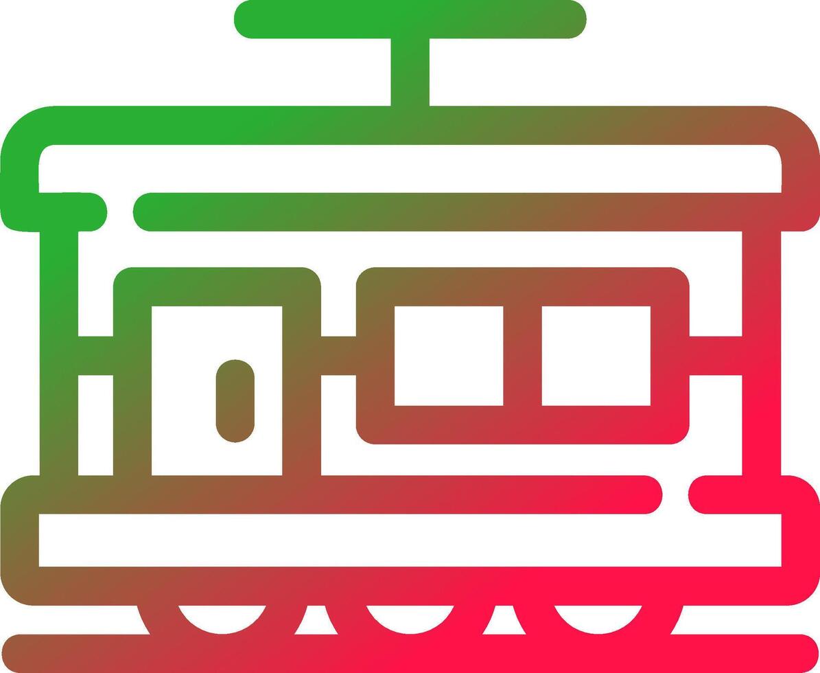 Tram Creative Icon Design vector