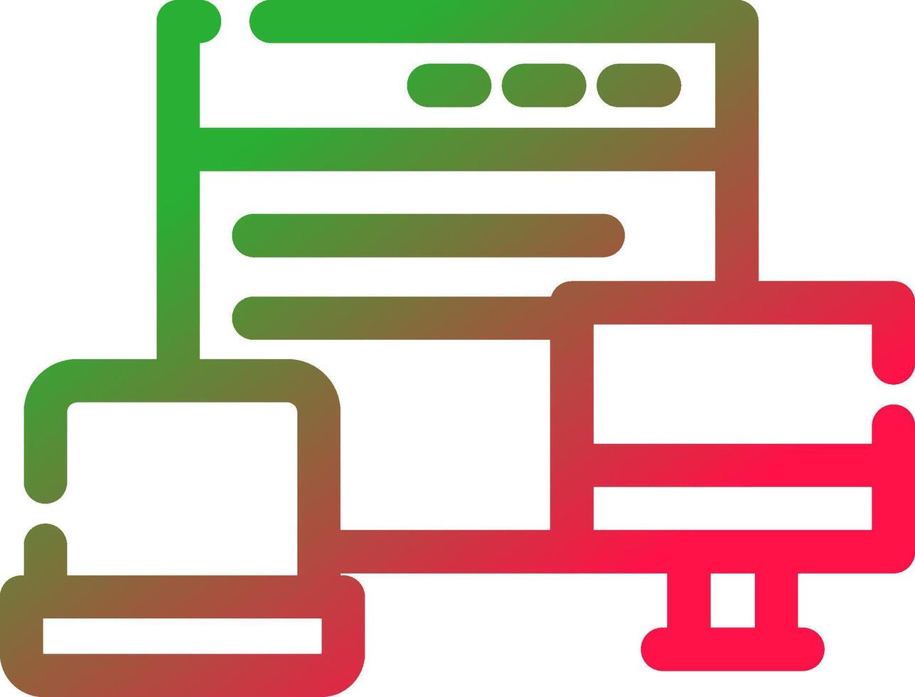Responsive Design Creative Icon Design vector