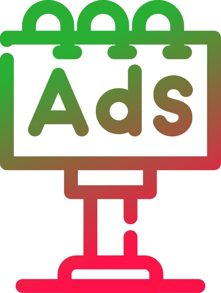 Line Red and Green Gradient vector