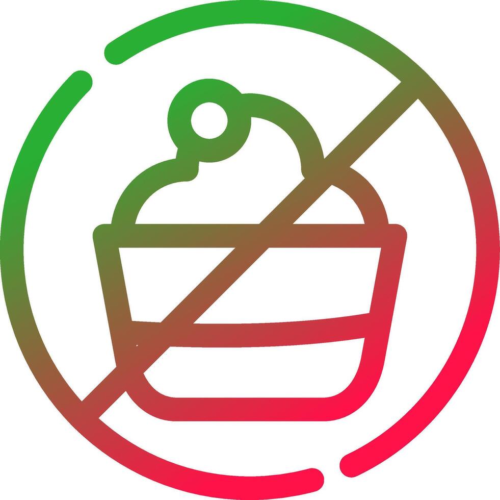 No Sweets Creative Icon Design vector