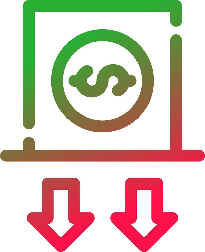 Line Red and Green Gradient vector