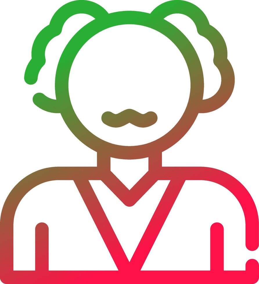 Old Man Creative Icon Design vector