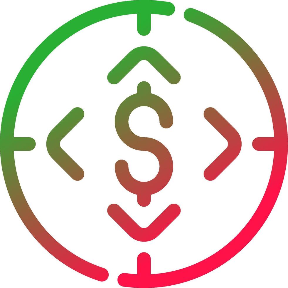 Line Red and Green Gradient vector