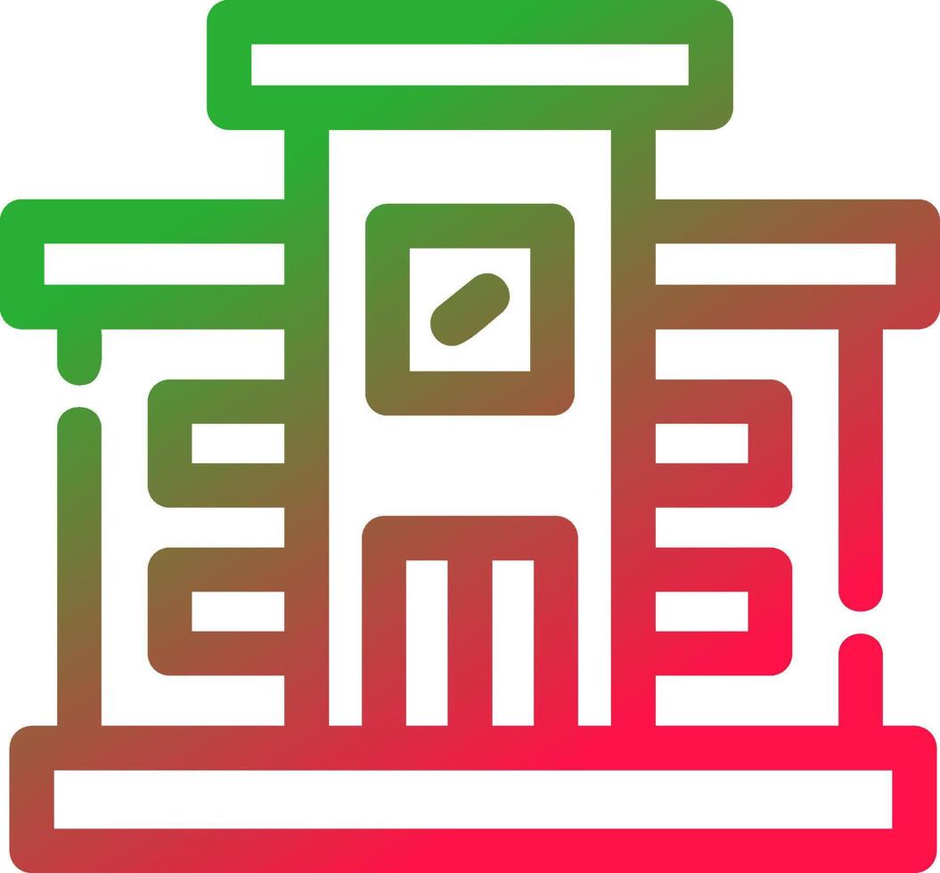 Line Red and Green Gradient vector