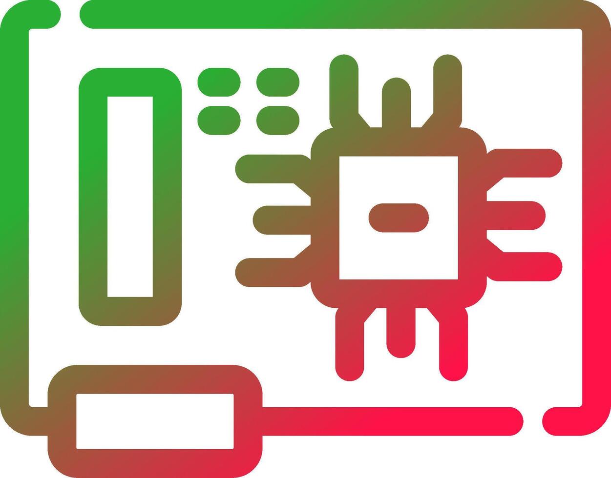 Circuit Board Creative Icon Design vector