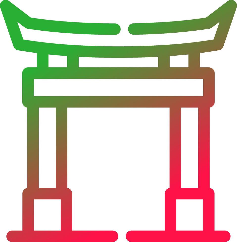 Torii Gate Creative Icon Design vector