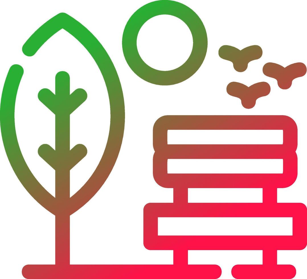 Line Red and Green Gradient vector