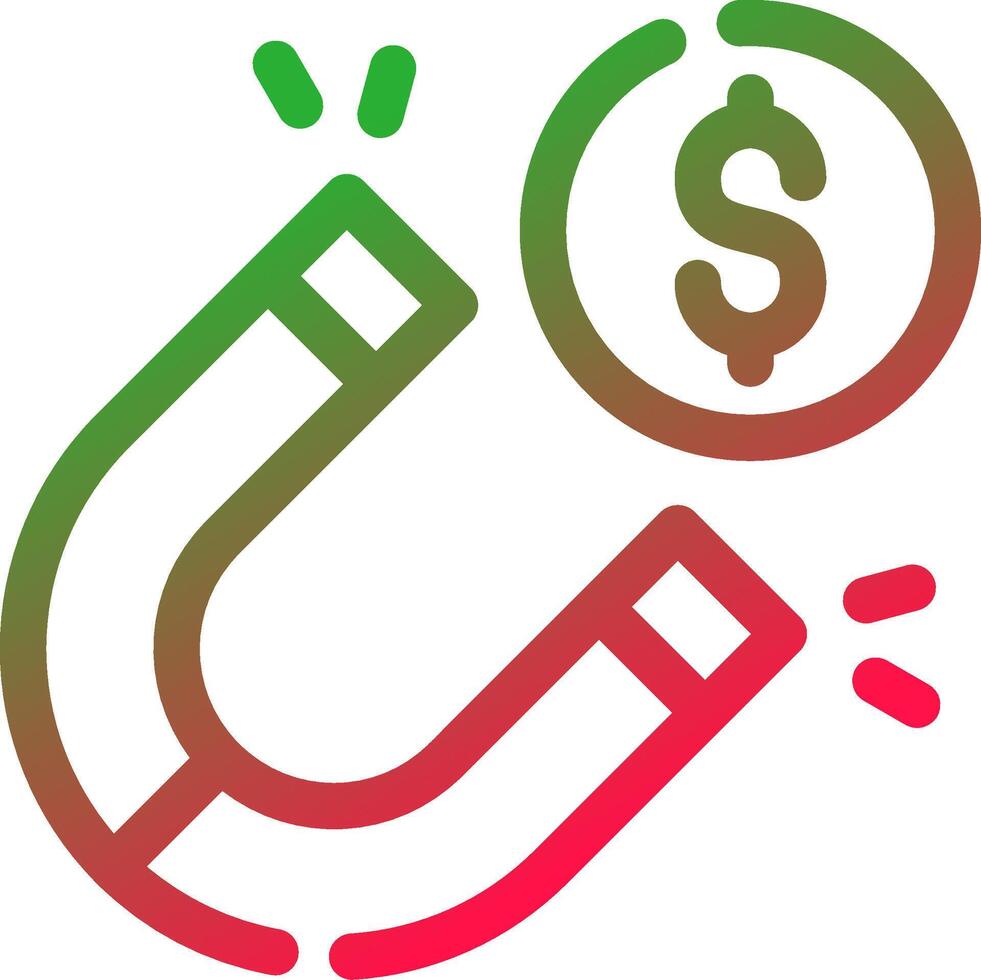 Line Red and Green Gradient vector