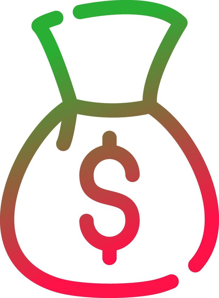 diseño de icono creativo de bolsa de dinero vector