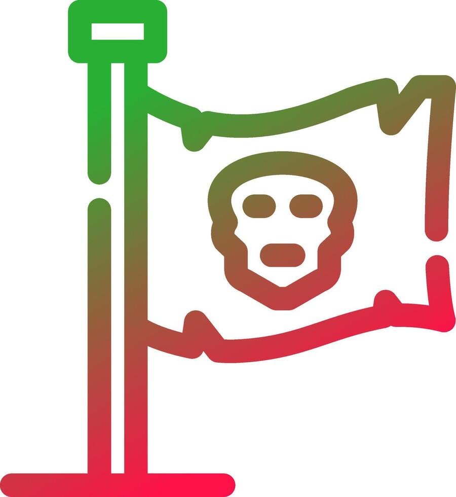 diseño de icono creativo de bandera de piratas vector