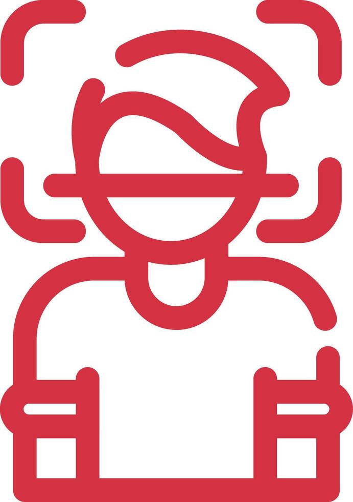 Face Scanner Creative Icon Design vector
