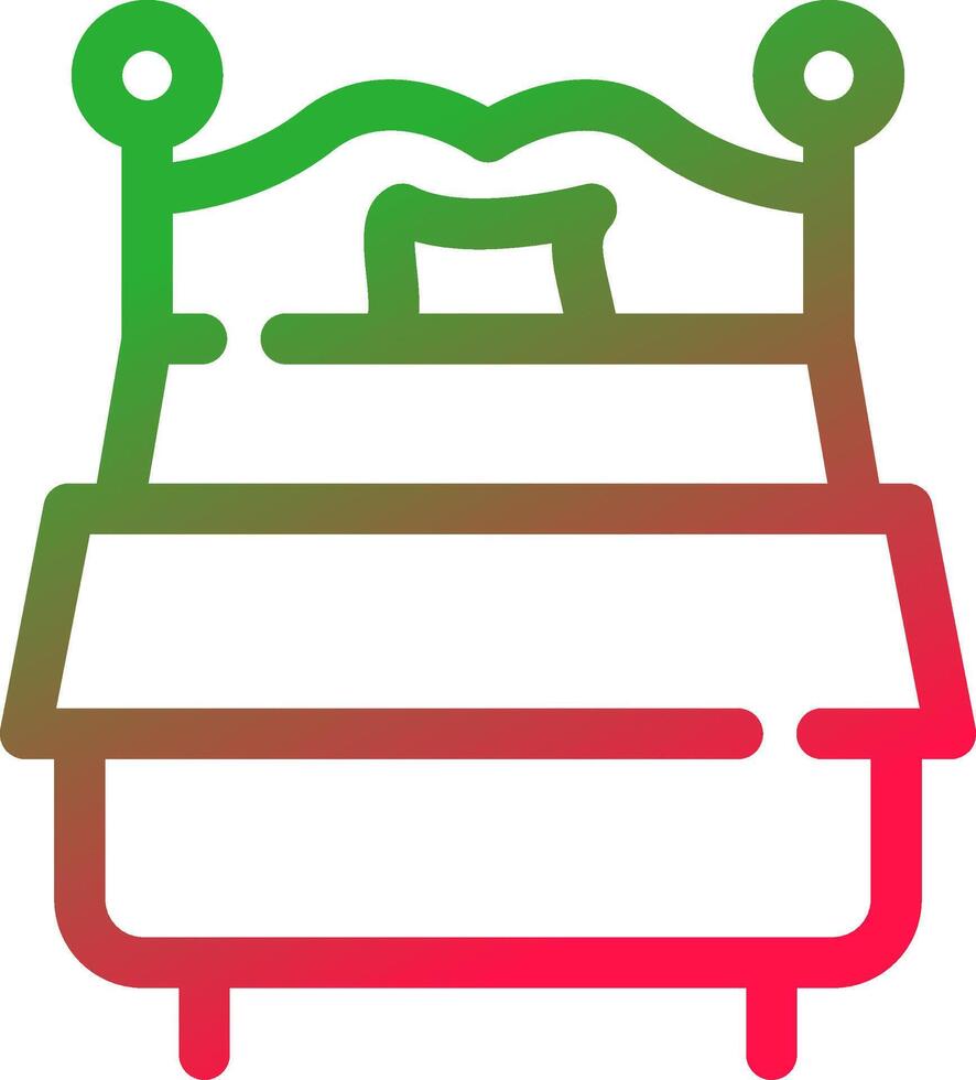 diseño de icono creativo de cama doble vector