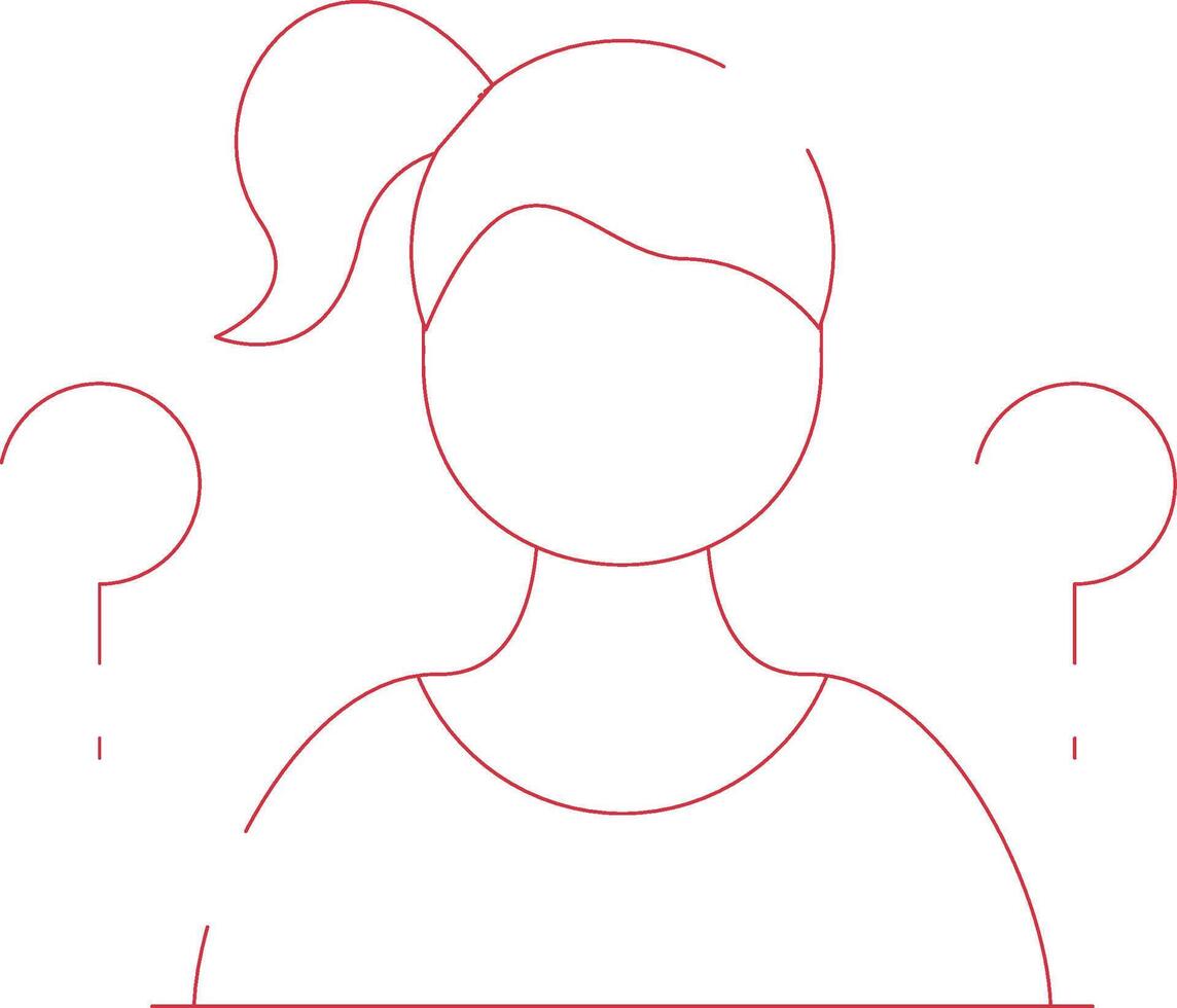 Confused Creative Icon Design vector