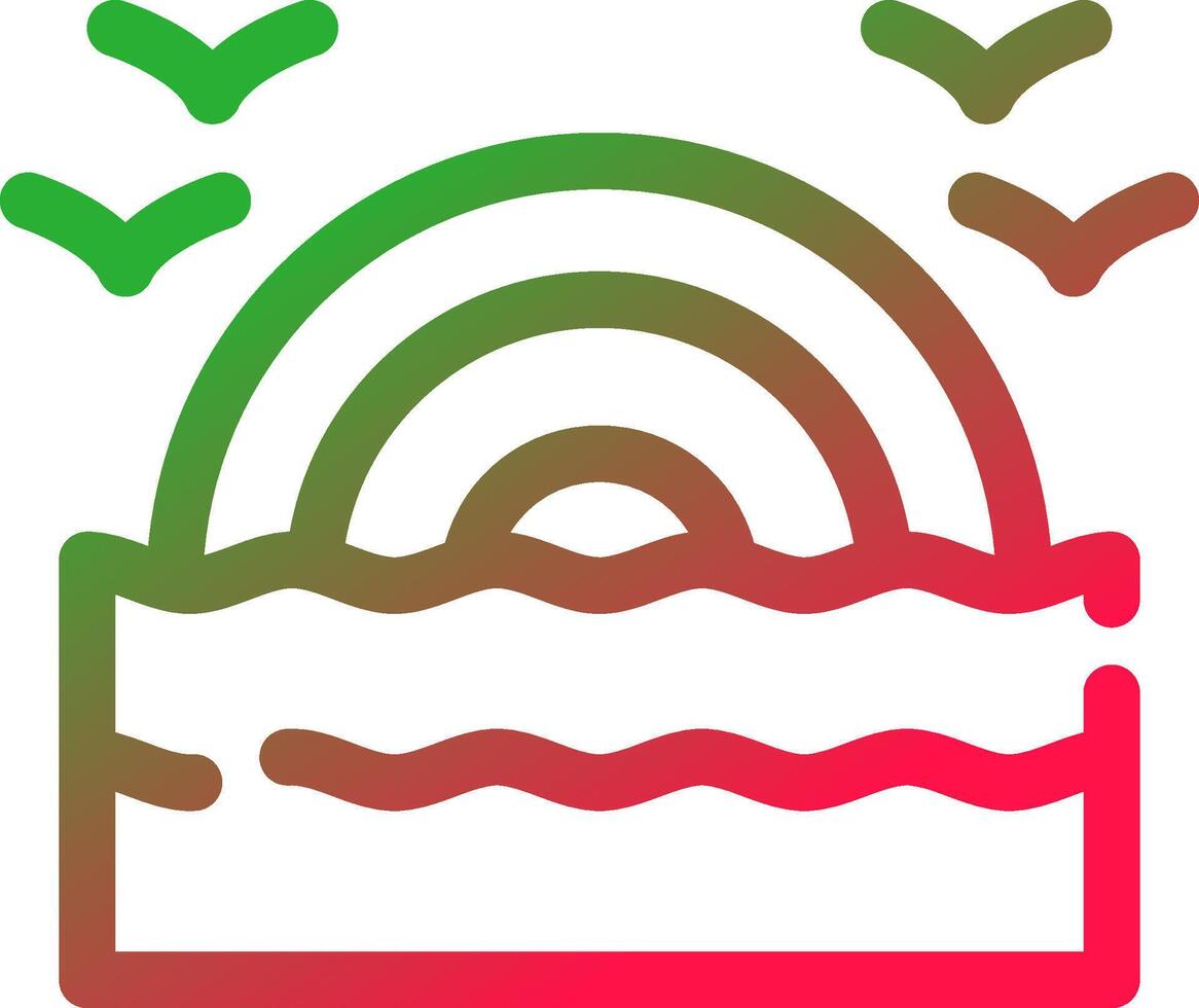 Line Red and Green Gradient vector