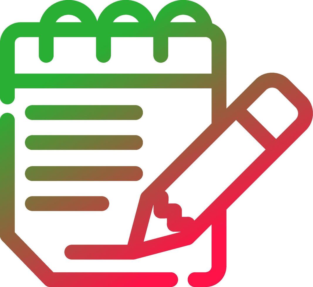 Line Red and Green Gradient vector